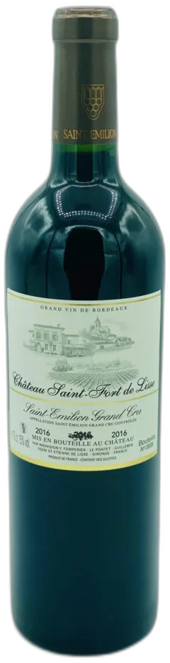 photo du vin Rouge Saint-Fort de Lisse Aop Saint Emilion Grand Cru