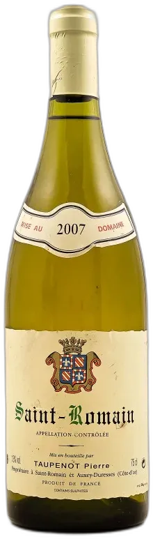 vue du vin Taupenot Saint Romain Blanc 2007