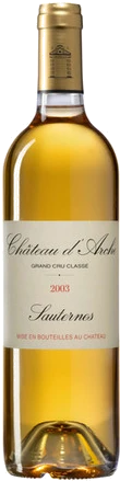 photo Château d'Arche 2003 Grand Cru Classé de Sauternes Vin Blanc Liquoreux