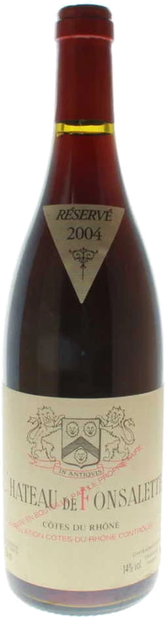 photo 2004 Chateau de Fonsalette, Cotes du Rhone, Rouge