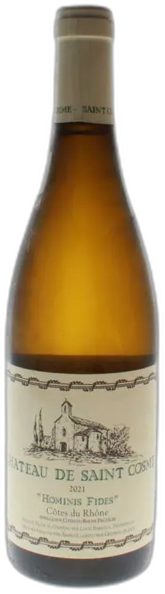 photo du vin 2021 Chateau de Saint Cosme, Cotes du Rhone, Hominis Fidis Blanc