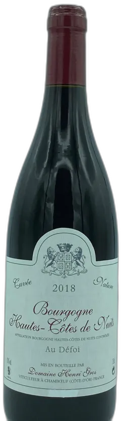 aperçu du vin Rouge Nature Henri Gros Aop Hautes Côtes de Nuits