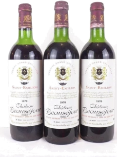 photo 1978 Saint-Émilion Château Beauséjour Bécot Premier Grand Cru Classé Lot de 3 Rouge Bordeaux