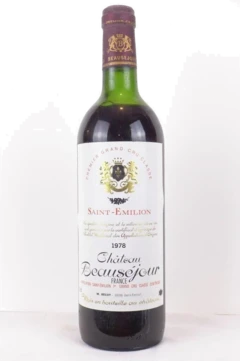 photo 1978 Saint-Émilion Château Beauséjour Bécot Premier Grand Cru Classé Rouge Bordeaux