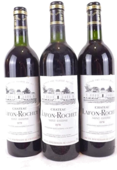 photo 1978 Saint-Estèphe Château Lafon-Rochet Grand Cru Classé Lot de 3 Rouge Bordeaux