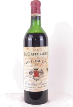 photo 1970 Saint-Émilion Château la Gaffelière Premier Grand Cru Classé Étiquette Abîmée) Rouge Bordeaux