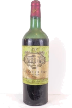 photo 1955 Pauillac Château Croizet Bages Grand Cru Classé Mise Robbers Niveau Bas) Rouge Bordeaux