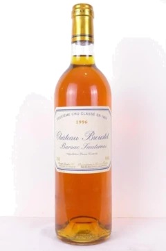 photo 1996 Sauternes Château Broustet Grand Cru Classé Étiquette Tâchée) Liquoreux Bordeaux