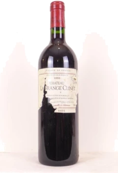 photo 1993 Premières Côtes de Bordeaux Château Lagrange Clinet Étiquette Déchirée) Rouge Bordeaux