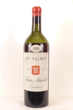 photo 1906 Margaux Château Palmer Grand Cru Classé Soufflée Mise Versein et Minvielle) Rouge Bordeaux