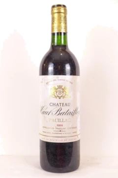 photo 1984 Pauillac Château Haut-Batailley Grand Cru Classé Étiquette Tâchée) Rouge Bordeaux