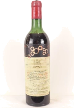 photo 1967 Pauillac Château Mouton Rothschild Grand Cru Classé Accro Capsule) Rouge Bordeaux