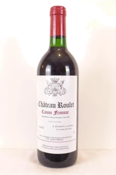 photo 1989 Canon Fronsac Château Roulet Rouge Bordeaux