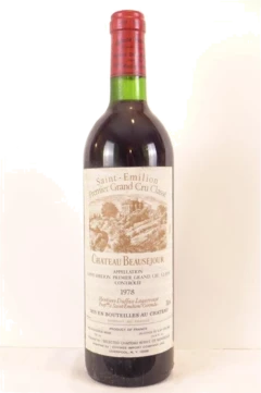 photo 1978 Saint-Émilion Château Beauséjour Duffau-Lagarrosse Grand Cru Classé B Rouge Bordeaux