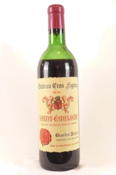 photo 1970 Saint-Émilion Château Cros Figeac Grand Cru b3 Rouge Bordeaux