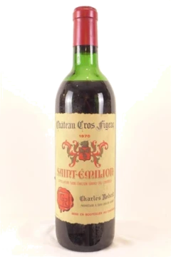 photo 1970 Saint-Émilion Château Cros Figeac Grand Cru b3 Rouge Bordeaux