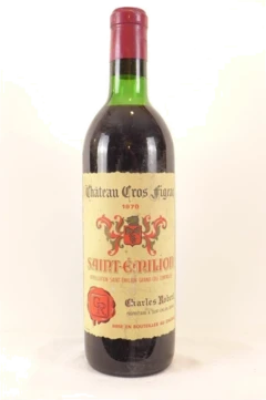 photo 1970 Saint-Émilion Château Cros Figeac Grand Cru b3 Rouge Bordeaux