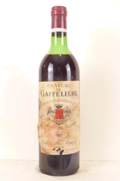 photo 1977 Saint-Émilion Château la Gaffelière Grand Cru Classé B Étiquette Fragile et Sale) Rouge Bordeaux