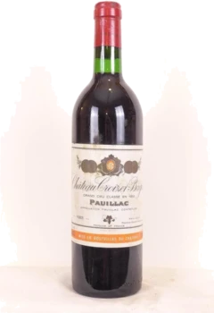 photo 1983 Pauillac Château Croizet-Bages Grand Cru Classé Rouge Bordeaux