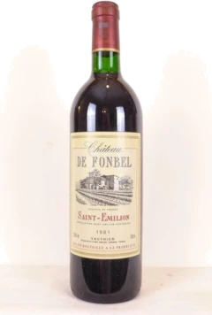 photo 1981 Saint-Émilion Château de Fonbel Grand Cru Rouge Bordeaux