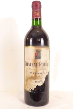 photo 1987 Margaux Château Pouget Grand Cru Classé Étiquette Déchirée) Rouge Bordeaux