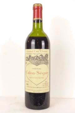 photo 1981 Saint-Estèphe Château Calon-Ségur Grand Cru Classé Capsule Abîmée) Rouge Bordeaux