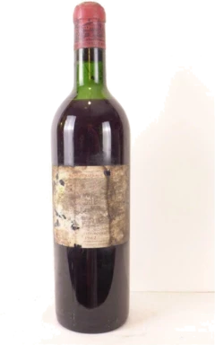 photo 1962 Pauillac Château Lafite-Rothschild Grand Cru Classé Étiquette À Peine Lisible) Rouge Bordeaux