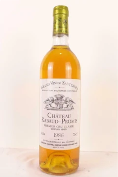 photo 1986 Sauternes Château Rabaud-Promis Grand Cru Classé Liquoreux Bordeaux