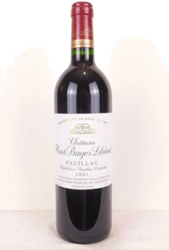 photo 2001 Pauillac Château Haut-Bages Libéral Grand Cru Classé Rouge Bordeaux