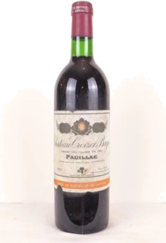 photo 1982 Pauillac Château Croizet-Bages Grand Cru Classé Rouge Bordeaux