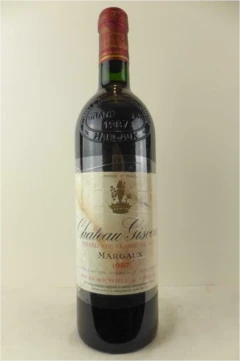 photo 1987 Margaux Château Giscours Grand Cru Classé Étiquette Sale) Rouge Bordeaux