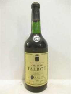 photo 1973 Saint-Julien Château Talbot Grand Cru Classé Étiquette Abîmée) Rouge Bordeaux