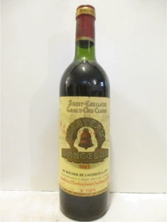 photo 1982 Saint-Émilion Château l'Angélus Grand Cru Classé Capsule Abîmée) Rouge Bordeaux