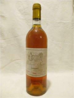 photo 1988 Sauternes Château Suau Grand Cru Classé Liquoreux Bordeaux France