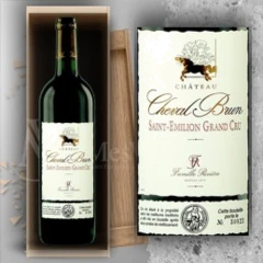 photo Magnum Saint Emilion Grand Cru Château Cheval Brun 2015 en Plumiers Bois