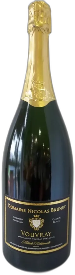 vue du vin Magnum Vouvray Brut Méthode Traditionnelle "Domaine Nicolas Brunet"Vendanges Manuelles