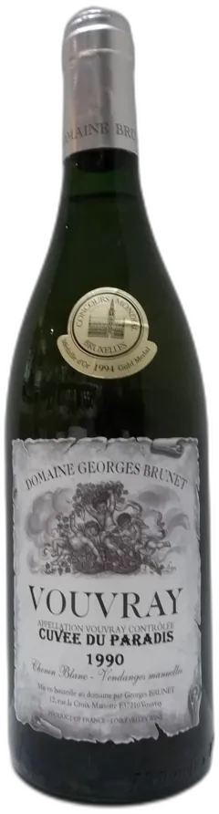 photo Vouvray Moelleux 1990 Cuvée du Paradis 