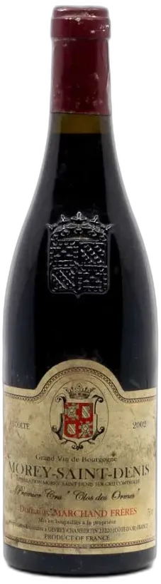 capture du vin Marchand Freres Morey Saint Denis 1er Cru Clos des Ormes 2002