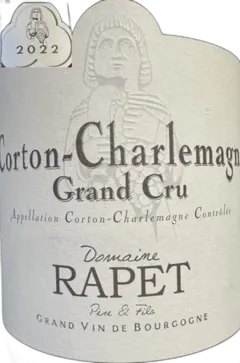 photo du vin Corton-Charlemagne Grand Cru 2022 Rapet Blanc