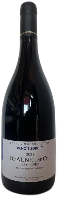 capture du vin Beaune 1 er Cru les Grèves Rouge 2021 Domaine Benoit Sordet