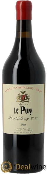 photo le Puy Cuvée Barthélemy 2021