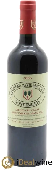 photo Château Pavie Macquin 1er Grand Cru Classé B 2005