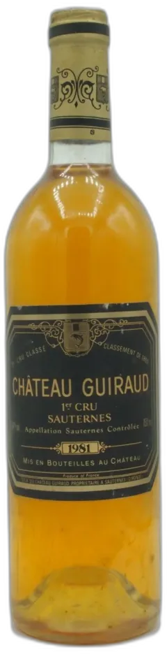photo du vin Château Guiraud Aoc Sauternes 1981 Liquoreux