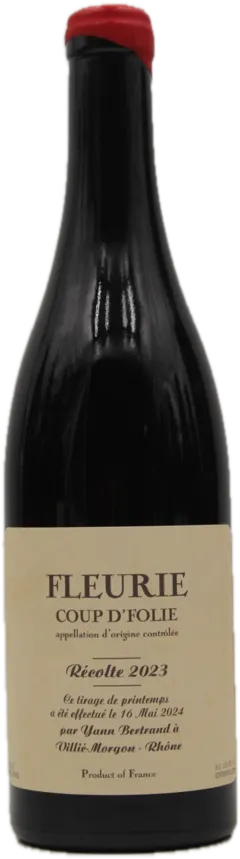 photo du vin Fleurie "Coup d'Folie" 2023 Domaine les Bertrand