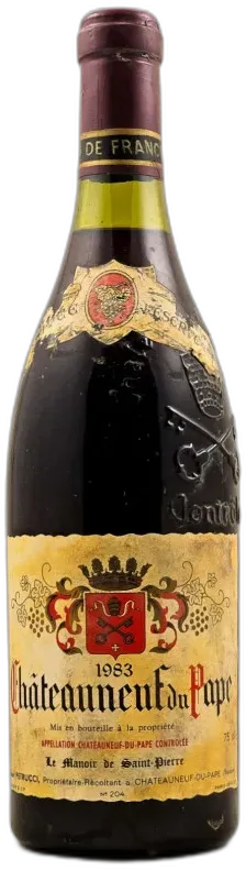 capture du vin Manoir de st Pierre Châteauneuf du Pape 1983
