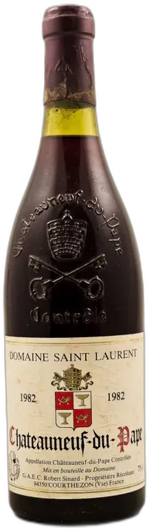 photos du vin Saint Laurent Châteauneuf du Pape 1982