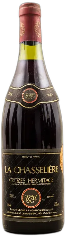 image du vin Robert Michelas Crozes Hermitage "Chasseliere" 1986