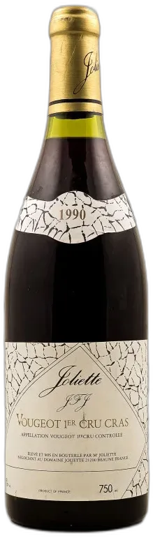 vue du vin m Joliette Vougeot 1er Cru "Cras" 1990