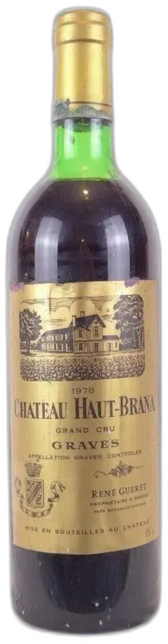 photo 1978 Graves Château Haut-Brana Grand Cru Capsule Oxydée) Rouge Bordeaux