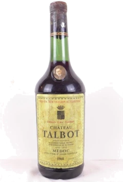 photo 1968 Saint-Julien Château Talbot Grand Cru Classé Capsule Oxydée) Rouge Bordeaux